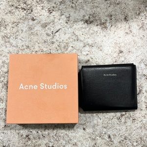 Acne Studios folded card wallet with original packaging